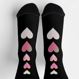 Schwarz-Pink-Grau-Muster Niedlich Hübsch Socken