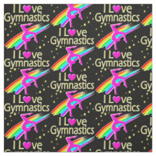 SCHWARZ, PINK UND GOLD I LIEBE GYMNASTIK STOFF