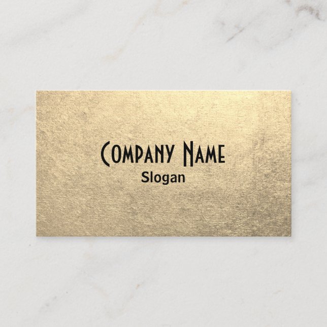 Schwarz-Platinum-Gold-Foil-Foto Visitenkarte (Vorderseite)
