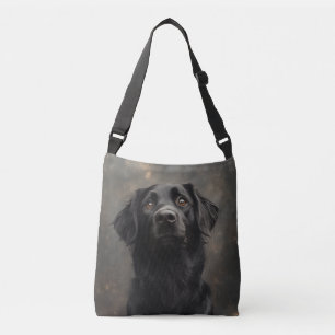 Schwarz platzierter Retriever Crossbody Bag Tragetaschen Mit Langen Trägern