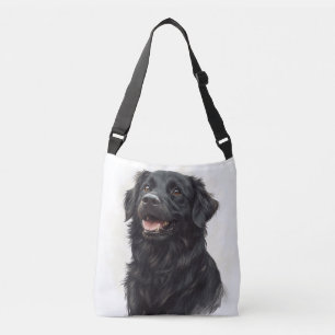 Schwarz platzierter Retriever Crossbody Bag Tragetaschen Mit Langen Trägern