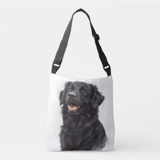 Schwarz platzierter Retriever Crossbody Bag Tragetaschen Mit Langen Trägern