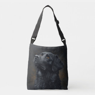 Schwarz platzierter Retriever Crossbody Bag Tragetaschen Mit Langen Trägern