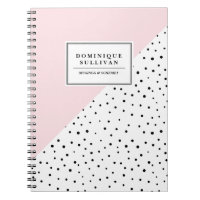Schwarz Polka Dots Blush Pink Abtract Muster Custo