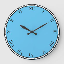 Schwarz-römische Zahlenface und Trimm-Uhr-Uhr-Uhr- Große Wanduhr