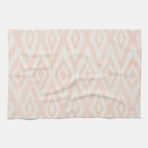 Schwarz Rosa Aquarellfarbe Ikat Geometrische Farbe Handtuch