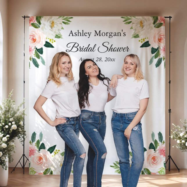 Schwarz Rosa Brautparty Foto Hintergrund Wandteppich (Von Creator hochgeladen)