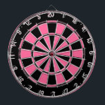 Schwarz-Rosa-Damenkarton Dartscheibe<br><div class="desc">Rosa und schwarze Damen Dartboard. Hinzufügen eines optionalen Namens</div>