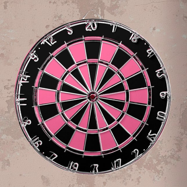 Schwarz-Rosa-Damenkarton Dartscheibe (pink dartboard)