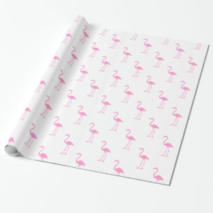 Schwarz-Rosa-Flamingo-Muster Geschenkpapier