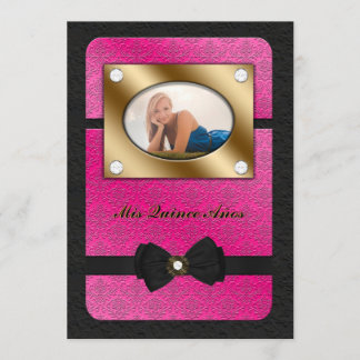 Schwarz-Rosa-Gebäck Foto Einladung