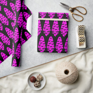Schwarz-Rosa-Geist Geschenkpapier