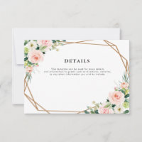 Schwarz Rosa geometrische Hochzeitskarte