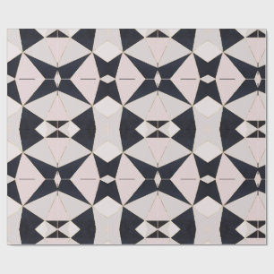 Schwarz Rosa Gold Kaleidoskop Geometrisch Geschenkpapier