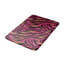Schwarz Rosa Gold Zebra Streifen Tierisches Druckm