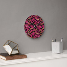Schwarz Rosa Gold Zebra Streifen Tierisches Druckm