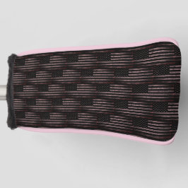 Schwarz-Rosa-Grunge amerikanisches Muster für Flag Golf Headcover