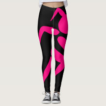 Schwarz-Rosa-Leggings