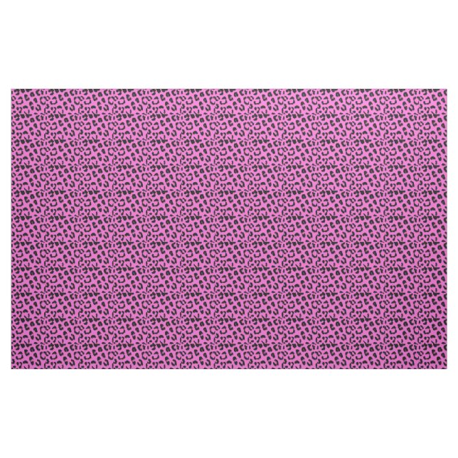 Schwarz-Rosa-Leopard Stoff (Yard (91,4 cm))