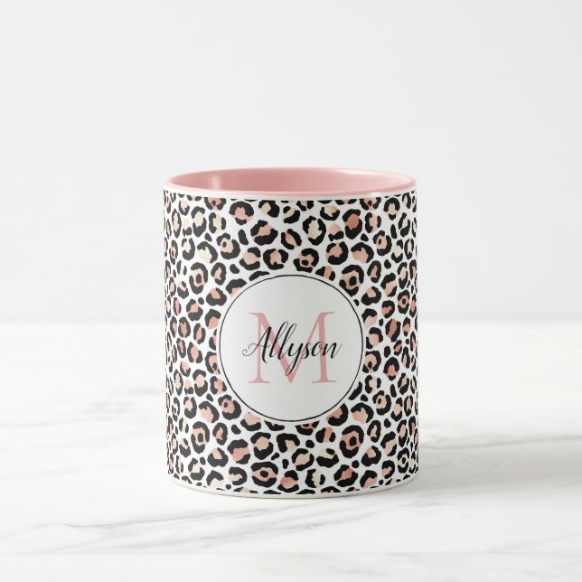 Schwarz-Rosa-Leoparden-Druck           Tasse (Zentrum)