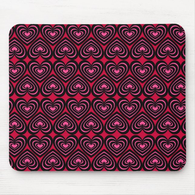 Schwarz-Rosa-Linse Mousepad (Vorne)