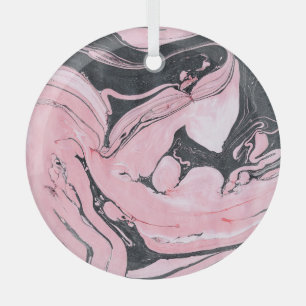 Schwarz-Rosa-Marmor: Abstrakte Kunst Ornament Aus Glas