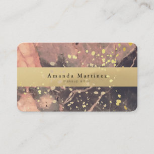 Schwarz-Rosa-Marmor mit Gold-Visitenkarte Visitenkarte