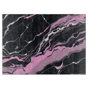 Schwarz-Rosa-Marmor Schneidebrett