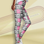Schwarz-Rosa-Monogramm mit benutzerdefinierter 3-F Leggings<br><div class="desc">Mit den Lieblingsbildern von Freunden und Familie lassen Sie sich von Ihrer lustigen Seite abschotten.</div>