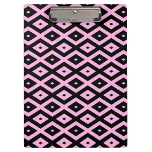 Schwarz-Rosa-Muster Klemmbrett