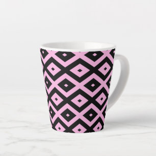 Schwarz-Rosa-Muster Milchtasse