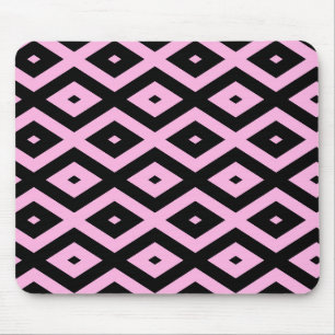 Schwarz-Rosa-Muster Mousepad