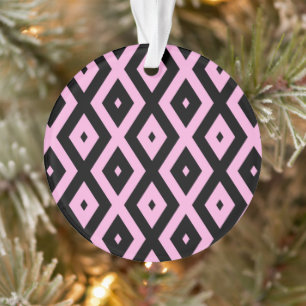 Schwarz-Rosa-Muster Ornament