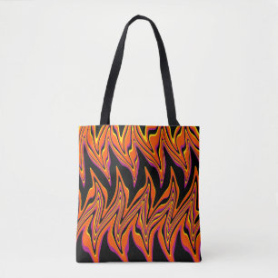 Schwarz, Rosa, Orange und Gelb Tasche
