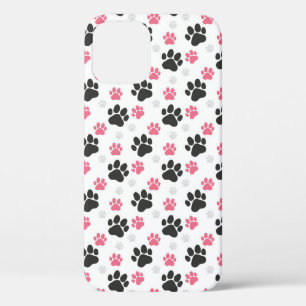 Schwarz-Rosa Paw Print Downer Puppy Lover Pets Case-Mate iPhone Hülle