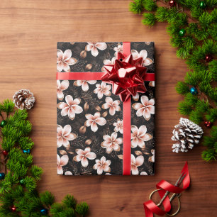 Schwarz Rosa Rose Gold Brautparty Geschenkpapier