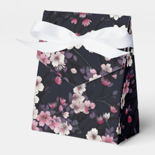 Schwarz-Rosa-Sakura-Blume, Musterdesign, Geschenkschachtel