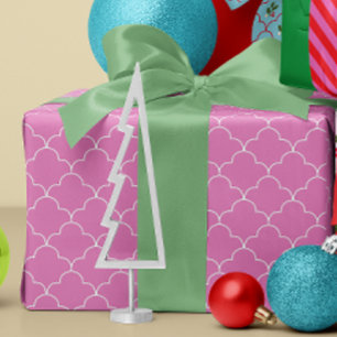 Schwarz-Rosa-Scallop-Muster Geschenkpapier