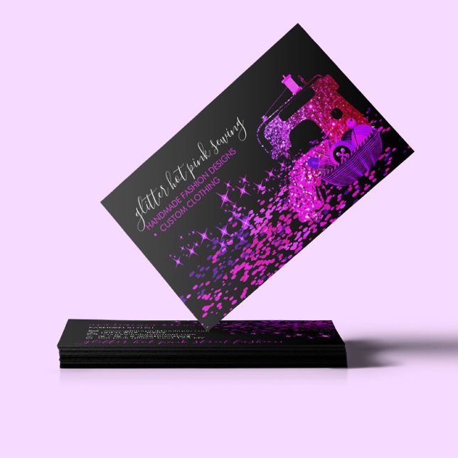 Schwarz-Rosa-Schneidemaschine Visitenkarte (Von Creator hochgeladen)