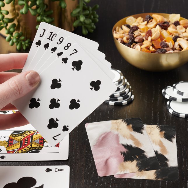 Schwarz Rosa Schwarzes Schwarzes Weiß Tier Spielkarten (In Situ)