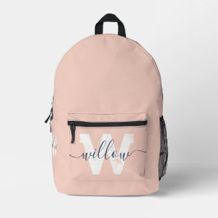 Schwarz-Rosa-Script-Typografie Bedruckter Rucksack