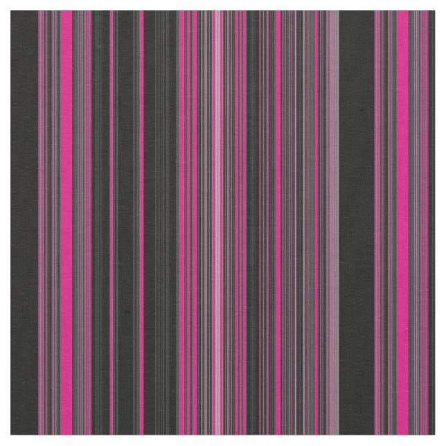 Schwarz-Rosa-Streifen unterschiedlicher Größe Stoff (Nahaufnahme)