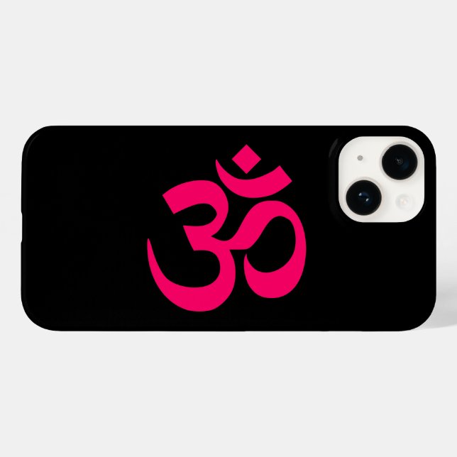 Schwarz-Rosa-Symbol Case-Mate iPhone 14 Hülle (Rückseite (Horizontal))