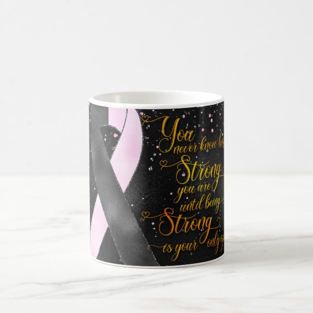 Schwarz-Rosa-Tasse-Design Kaffeetasse (Mittel)