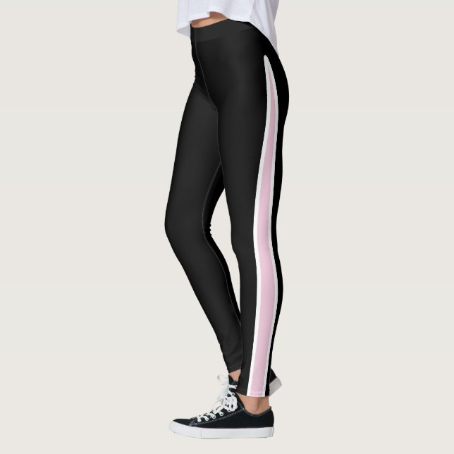 Schwarz-Rosa und Weiß Leggings (Links)
