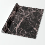 Schwarz & Rose Gold Rosa Glitzer Marmorschlauch Geschenkpapier<br><div class="desc">Sonderverpackungspapier</div>
