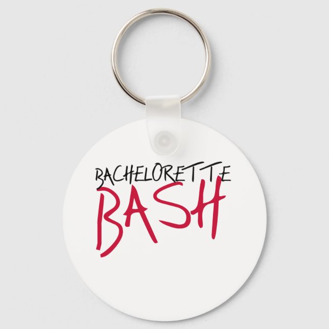 Schwarz/Rot-Bachelorette-Bash Schlüsselanhänger (Vorderseite)