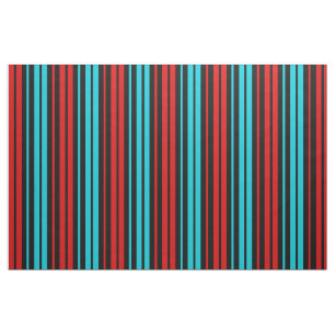 Schwarz Rot Blau Streifen Muster Stoff