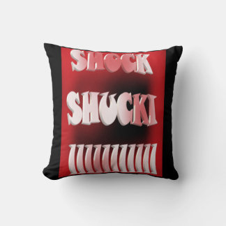 Schwarz-Rot-gemustert Kissen