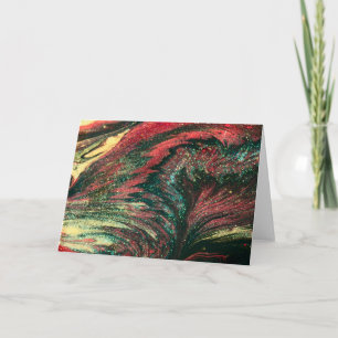 Schwarz-Rot-Glitzer Akrylic Fluid Art Karte